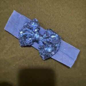 Royal Blue Glitter Big Bow on Royal Blue Headband
